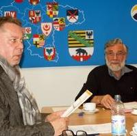 Bild vergrößern:Der KPV-Landesvorsitzende Dieter Klein und der Arbeitskreisvorsitzende Herbert Becker bei den Beratungen des Arbeitskreises Finanzen der Kommunalpolitischen Vereinigung (v.l.n.r.)