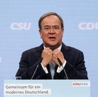 Bild vergrößern:Der Unions-Kanzlerkandidat Armin Laschet MdL beim Digitalen Wahlkampfauftakt der Unionsparteien am 21. August 2021. (Foto CDU)