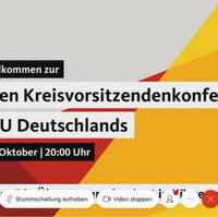 Bild vergrößern:Am 30. Oktober lud die CDU zu einer digitalen Kreisvorsitzendenkonferenz ein. 