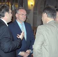 Bild vergrößern:Ministerpräsident Dr. Reiner Haseloff (2.v.l.) beim Ökumenischen Empfang der Kirchen in Sachsen-Anhalt 