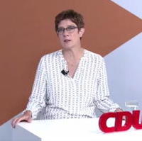 Bild vergrößern:Am 19.08. stellte sich die CDU-Bundesvorsitzende Annegret Kramp-Karrenbauer online den Fragen von CDU-Mitgliedern aus ganz Deutschland.  