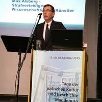 Bild vergrößern:Den Eröffnungsvortrag bei den Tagen der jüd. Kultur und Geschichte hielt Prof. Dr. RA Jürgen Taschke unter dem Titel 
