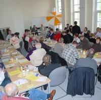 Bild vergrößern:Der vollbesetzte Saal bei der Wahlversammlung für die Bestimmung des CDU-Direktkandidaten für den Landtagswahlkreis 10 (Magdeburg-Nord)