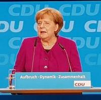 Bild vergrößern:Die Bundesvorsitzende der CDU Deutschlands Dr. Angela Merkel MdB spricht beim 30. Bundesparteitag am 26.02.2018 in Berlin zum Entwurf des Koalitionsvertrages zwischen CDU, CSU und SPD