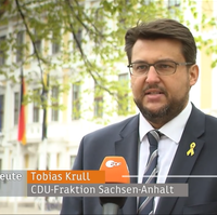 Bild vergrößern:Am 07. Mai stand der CDU-Kreisvorsitzende Tobias Krull MdL dem ZDF Rede und Antwort zur aktuellen politischen Lage. 