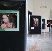 Bild vergrößern:Blick in die Ausstellung -Eine Welt ohne Ältere- die derzeit im Alten Rathaus der Landeshauptstadt gezeigt wird. 