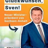 Bild vergrößern:Am 28. Januar wurde Sven Schulze zum neuen Ministerpräsidenten des Landes Sachsen-Anhalt gewählt. 