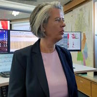 Bild vergrößern:Innenministerien Dr. Tamara Zieschang bei ihrem Besuch in der Magdeburger Rettungsleitstelle am 12. September 2024.