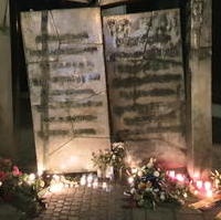 Bild vergrößern:Gedenkveranstaltung an die Reichspogromnacht vor 83 Jahren am 09. November. 