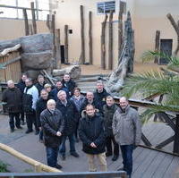 Bild vergrößern:Die Ratsfraktion besuchte am 13. Februar 2017 die Baustelle des neuen Elefantenhauses im Magdeburger Zoo.