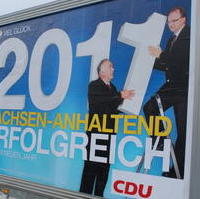 Bild vergrößern:Das Plakat der CDU Sachsen-Anhalt zum Jahreswechsel 
