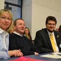 Bild vergrößern:Britta Goehring (Geschäftsstellenleiterin DRK Magdeburg), Stadtrat Jens Ansorge und CDU-Kreisvorsitzender Tobias Krull bei der 5. Fachkonferenz zur Kinder- und Familienarmut in der Landeshauptstadt Magdeburg (v.l.n.r.)