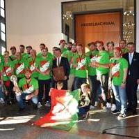 Bild vergrößern:Empfang der Handballer des SC Magdeburgs im Rathaus Magdeburg anlässlich des Sieges im DHB-Pokal