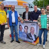 Bild vergrößern:Infostand des CDU-Ortsverbandes Süd am 25. Mai 2024. 