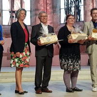 Bild vergrößern:In der Johanneskirche wurden am 08. Juni kommunal engagierte Ehrenamtliche geehrt. Darunter auch Stadtrat Reinhard Stern (mitte).