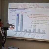 Bild vergrößern:Der Beigeordnete für Finanzen und Grundstücke Klaus Zimmermann stellt der Fraktion CDU / Bund für Magdeburg den Haushalt 2013 der Landeshauptstadt vor