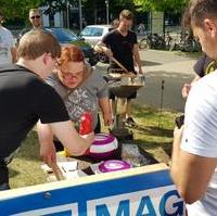 Bild vergrößern:Der Ring Christlich Demokratischer Studenten organisiert ein WM-Grillen, so auch am 27. Juni 2018.