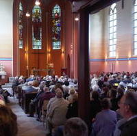 Bild vergrößern:Der Innenraum der wiederhergestellten Evangelischen Kirche St. Gertraud in Buckau