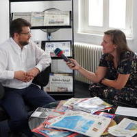 Bild vergrößern:Tobias Krull MdL im Radio-Interview mit der Journalistin Theresa Liebig am 07. August 2020.