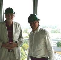 Bild vergrößern:Gerhard Ruden und Beigeordneter Rainer Nitsche während der Besichtigung des Katharinenturms (v.l.n.r.)
