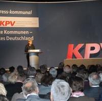 Bild vergrößern:Dr. Angela Merkel beim Kongress-kommunal in Kassel