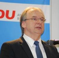 Bild vergrößern:Ministerpräsident Dr. Reiner Haseloff MdL bei seiner Rede zum Neujahrsempfang der CDU Sachsen-Anhalt in Sandersdorf-Brehna