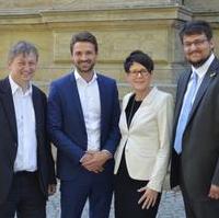 Bild vergrößern:Die Landtagskandidaten der CDU Magdeburg: Andreas Schumann (Süd), Florian Philipp (West), Edwina Koch-Kupfer MdL (Nord) und Tobias Krull (Mitte/Ostelbien) (v.l.n.r.)