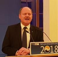 Bild vergrößern:Der CDU-Landesvorsitzende Thomas Webel bei seiner Rede auf dem Neujahrsempfang der CDU Sachsen-Anhalt am 30.01.2018 in Schönebeck. 