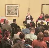 Bild vergrößern:Ministerpräsident und CDU-Spitzenkandidat Dr. Reiner Haseloff beim Wahlforum des DGB