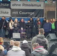 Bild vergrößern:Zu den zahlreichen Aktionen am 21. Januar gehörte auch die Schulmeile auf dem Alten Markt. 