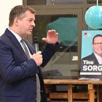 Bild vergrößern:Der CDU-Landesvorsitzende Sven Schulze spricht beim Neujahrsempfang am 21. Januar 2025.