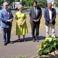 Bild vergrößern:Die Magdeburger CDU-Landtagsabgeordneten gedenken am 20. Juli dem militärischen Widerstand gegen die NS-Diktatur. 