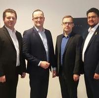 Bild vergrößern:Eine starke Delegation aus Sachsen-Anhalt beim Treffen CDU2017 in Berlin am 20. März. CDU-Generalsekretär Sven Schulze MdEP, CDU-Präsidiumsmitglied Jens Spahn MdB, Daniel Sturm MdL, MDer CDU-Kreisvorsitzender Tobias Krull MdL (v.l., es fehlt Tino Sorge MdB). 