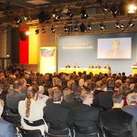 Bild vergrößern:Rund 1000 CDU-Mitglieder und zahlreiche Pressevertreter verfolgen gespannt die Rede der CDU-Bundesvorsitzenden und Bundeskanzlerin Dr. Angela Merkel auf der Regionalkonferenz