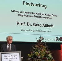 Bild vergrößern:Der diesjährige Eike-von-Repgow-Preis wurde am 27. Oktober an Prof. Dr. Gerd Althoff verliehen. 
