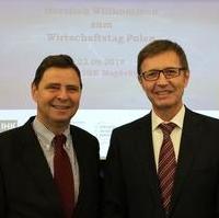 Bild vergrößern:Beim Wirtschaftstag Polen der IHK Magdeburg Stadtrat Bernd Heynemann MdL und Krzysztof Blau (IHK) (v.l.n.r.). 