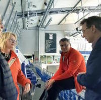 Bild vergrößern:Mitglieder des CDU-Ortsverbandes Ostelbien besichtigten am 24. September die GETEC-Arena, die Heimat des SC Magdeburg.