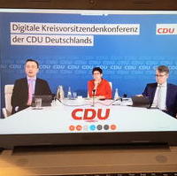 Bild vergrößern:Am 15. Mai fand die erste Digitale Kreisvorsitzendenkonferenz der CDU Deutschlands statt. 