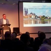 Bild vergrößern:Tino Sorge beim Gesundheitssymposium der BARMER am 03. September in Magdeburg