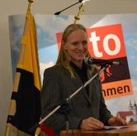 Bild vergrößern:Die Ministerin für Wissenschaft und Wirtschaft, Prof. Dr. Birgitta Wolff, sprach bei der Ehrung Magdeburger Unternehmen, für ihr beispielhaftes Engagement zur Sicherung von Fachkräften, ein Grußwort