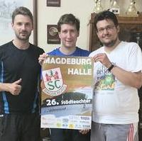 Bild vergrößern:Die Landtagsabgeordneten Florian Philipp, Daniel Szarata und Tobias Krull nach ihrem Rudertraining für den Städteachter am 25. September (v.l.n.r.)