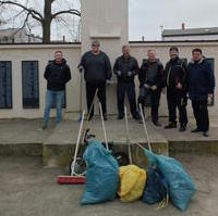 Bild vergrößern:Mitglieder des CDU-Ortsverbandes Südost nach ihrer Putzaktion am 21. März 2026