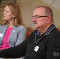 Bild vergrößern:Die Beigeordnete Sandra Y. Stieger und der Vorsitzender der Magdeburger Stadtratsfraktion, Wigbert Schwenke, waren Gäste beim Kommunalkongress der CDU-Landtagsfraktion am 05. März 2024. 