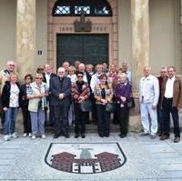 Bild vergrößern:Eine Besuchergruppe der Konrad-Adenauer-Stiftung aus dem Saarland bei ihrer Stadtführung durch die Landeshauptstadt Magdeburg