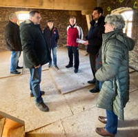 Bild vergrößern:Am 14. Februar gab es ein Treffen mit Vertretern des Fördervereins der Düppler Mühle vor Ort. 
