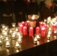 Bild vergrößern:Gedenken an die Opfer des Terroranschlags in Berlin auf dem Magdeburger Weihnachtsmarkt am 20. Dezember 2016