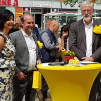 Bild vergrößern:Offizielle Eröffnung des Magdeburger Kultursommers am 03. Juni 2021, unter anderem mit Kulturminister Dr. Rainer Robra (g.r.).