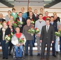 Bild vergrößern:Empfang der Magdeburger Sportweltmeister im Alten Rathaus