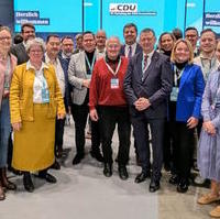 Bild vergrößern:Die Delegierten aus Sachsen-Anhalt beim 37. CDU-Bundesparteitag. 