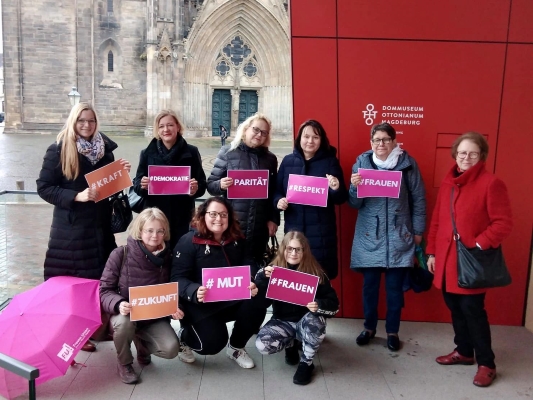 Am 10. März führte die Frauen Union Magdeburg eine besonderen Stadtspaziergang auf den Spuren von Frauen in der Stadtgeschichte durch. 